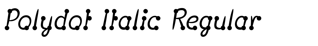 Polydot Italic Regular